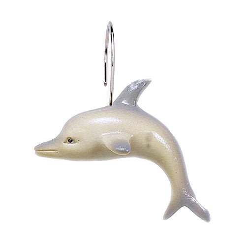 Park Avenue Deluxe Collection Park Avenue Deluxe Collection inch Dolphins inch Resin Shower Curtain Hooks