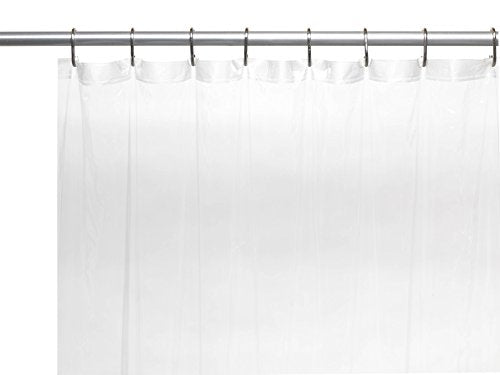 Royal Bath Extra Long 5 Gauge Vinyl Shower Curtain Liner with Metal Grommets In Frosty Clear Size 72 inch Wide x 84 inch Long