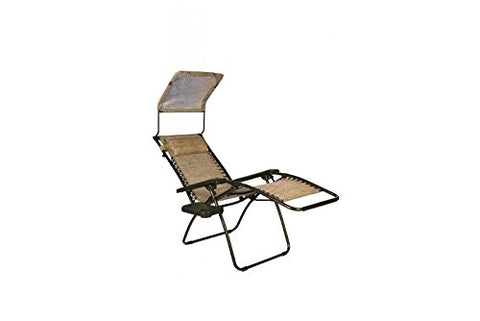 Patio Bliss GRAVITY FREE Chair with Sun-Shade and Cup Tray - Sand