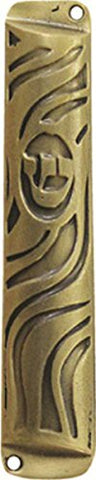 Ultimate Judaica Mezuzah 7cm Gold Tone Swirl