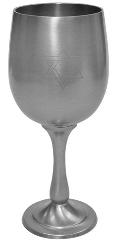 Kiddush Cup Pewter 6 inch H
