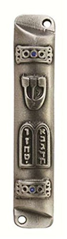Ultimate Judaica Mezuzah 7cm Silver Luchos Design