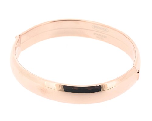 Ben and Jonah Stainless Steel Hinge Ladies Bracelet Rose Tone