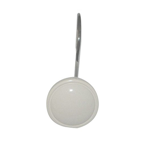 Park Avenue Deluxe Collection Park Avenue Deluxe Collection inch Color Rounds inch Resin Shower Curtain Hooks in Bone