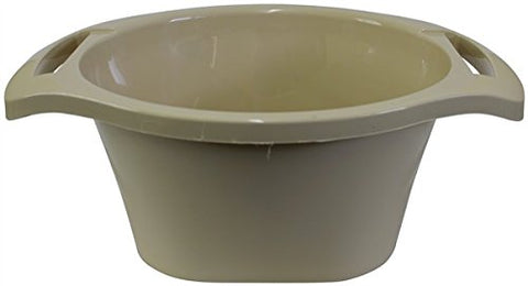 Ben and Jonah Plastic Wash Bowl Beige- 6 inch H X 15.5 inch W