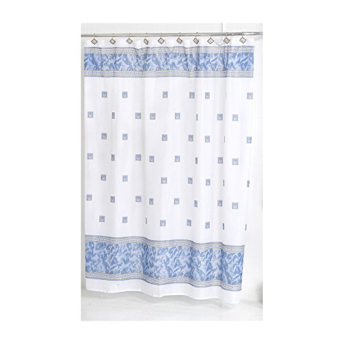 Park Avenue Deluxe Collection inch Windsor inch Fabric Shower Curtain in Slate