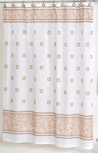 Think Out of the Box Fabric Shower Curtain 70 inch x 72 inch (Ivory)