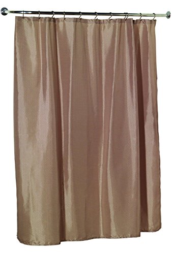 Royal Bath Collection Diamond-Piqued Dobby Fabric Shower Curtain 70 inch x 72 inch (Linen)