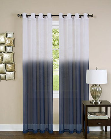 Ben&Jonah Collection Essence Window Curtain Panel - 52x84 - Blue