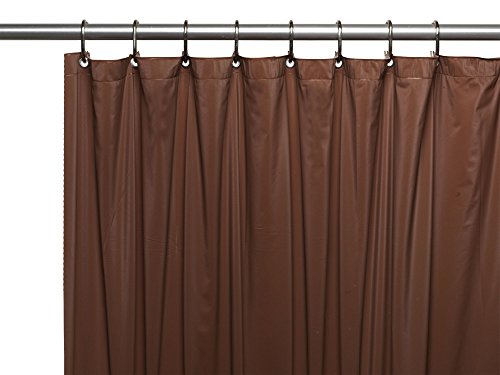 Royal Bath Extra Heavy 8 Gauge Vinyl Shower Curtain Liner with Metal Grommets (72 inch x 72 inch ) - Brown