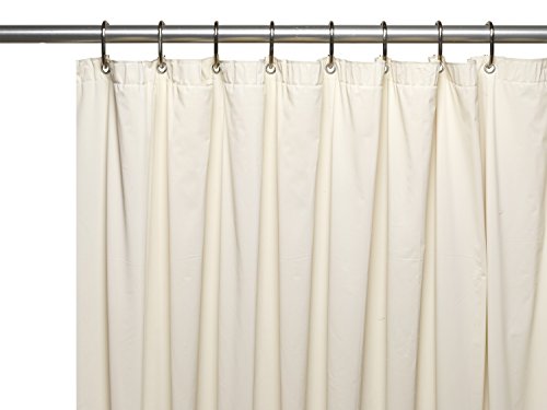 Royal Bath Extra Wide 5 Gauge Vinyl Shower Curtain Liner with Metal Grommets in Bone Size 108 inch Wide x 72 inch Long