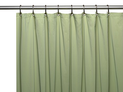 Royal Bath Extra Long 5 Gauge Vinyl Shower Curtain Liner with Metal Grommets In Sage Size 72 inch Wide x 84 inch Long