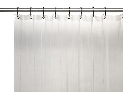 Royal Bath Extra Heavy Stall Sized 10 Gauge Vinyl Shower Curtain with Metal Grommets (54 inch x 78 inch ) - Super Clear