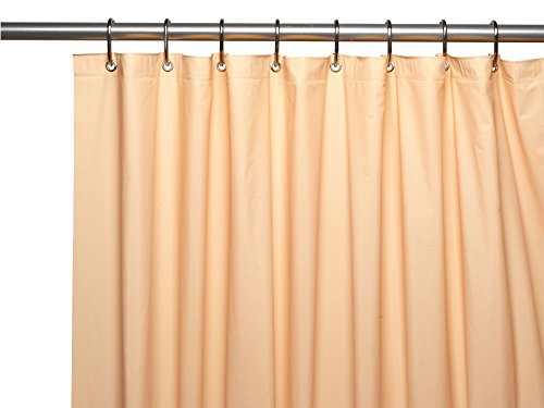 Royal Bath Extra Heavy 8 Gauge Vinyl Shower Curtain Liner with Metal Grommets (72 inch x 72 inch ) - Peach