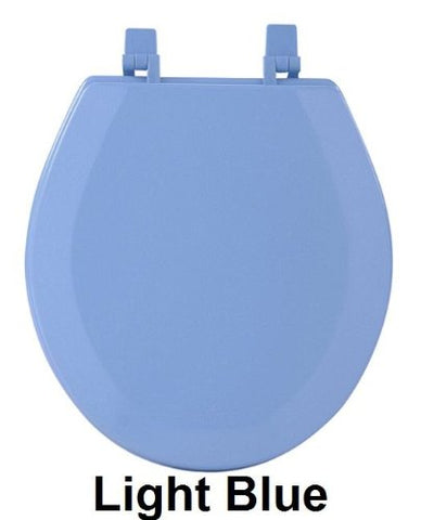 Ben&Jonah Collection Fantasia 17 Inch Light Blue Standard Wood Toilet Seat