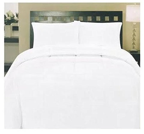 ComfortLiving Down Alternative 5 Piece Embossed Comforter Set - White (Queen)