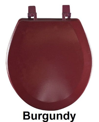 Ben&Jonah Collection Fantasia 17 Inch Burgundy Standard Wood Toilet Seat