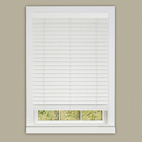 Park Avenue Collection Cordless Madera Falsa 2 inch Faux Wood Plantation Blind 36x64 - White