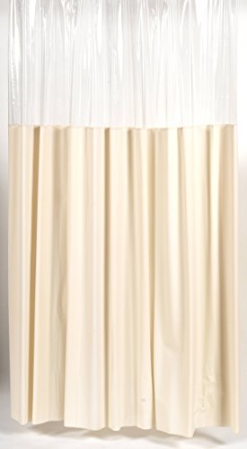 Royal Bath Extra Heavy 10 Gauge Window Vinyl Shower Curtain Liner with Metal Grommets (72 inch x 72 inch ) - Ivory