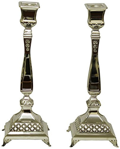 5th Avenue Collection Candle Sticks Silver Plated Â 14 inch H