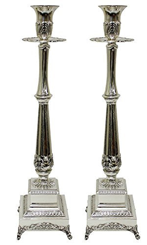 5th Avenue Collection Candle Sticks Silver Plated  16.5 inch H
