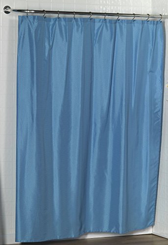 BenandJonah Collection Fabric Shower Curtain 70 x 72 inch Dobby Light Blue