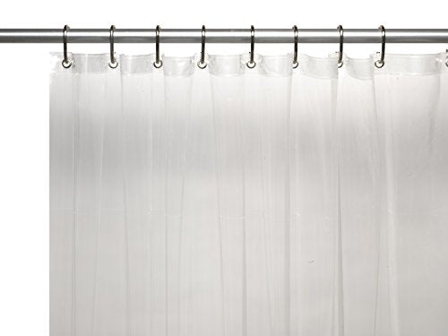 Royal Bath Extra Wide 5 Gauge Vinyl Shower Curtain Liner with Metal Grommets in Super Clear Size 108 inch Wide x 72 inch Long