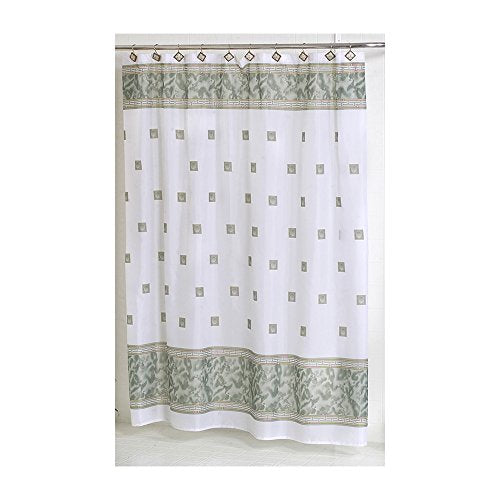 Park Avenue Deluxe Collection Park Avenue Deluxe Collection inch Windsor inch Fabric Shower Curtain in Jade