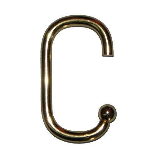 Park Avenue Deluxe Collection Park Avenue Deluxe Collection inch C inch Shower Curtain Hooks in Brass