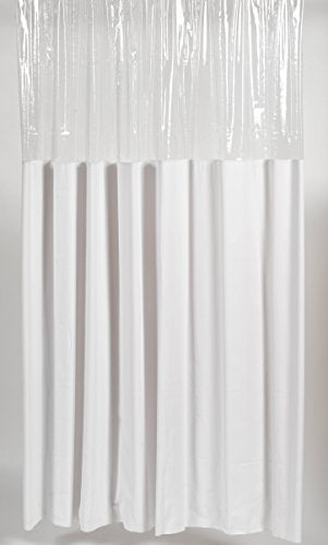 Royal Bath Extra Long 10 Gauge Window Vinyl Shower Curtain Liner with Metal Grommets (72 inch x 84 inch ) - White