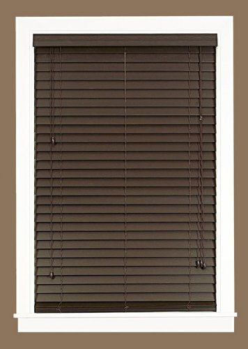 Park Avenue Collection Madera Falsa 2 inch Faux Wood Plantation Blind 27x64 - Mahogany