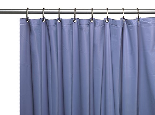 Royal Bath Heavy 3 Gauge Vinyl Shower Curtain Liner with Weighted Magnets and Metal Grommets (72 inch x 72 inch ) - Slate Blue