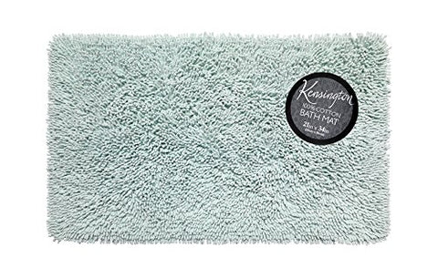 Park Avenue Deluxe Collection Park Avenue Deluxe Collection Shaggy Cotton Chenille Bath Room Rug Size 21 inch x34 inch  in Spa Blue