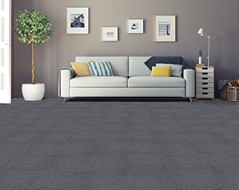 Ben&Jonah Collection Nexus Smoke 12x12 Self Adhesive Carpet Floor Tile - 12 Tiles/12 sq Ft.