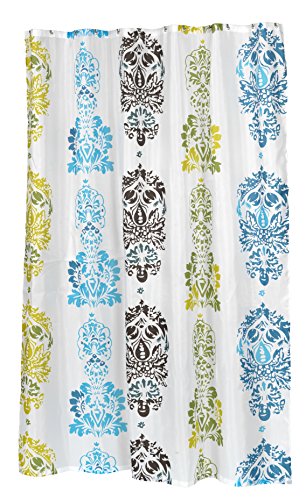 BenandJonah Collection Fabric Extra Long Shower Curtain 70 x 84 inch Marks