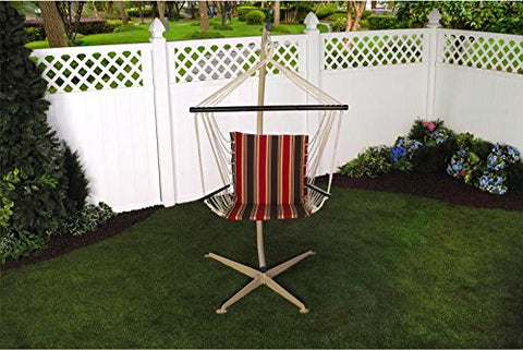 Patio Bliss REVERSIBLE Metro Chair - Brown & Red Stripe