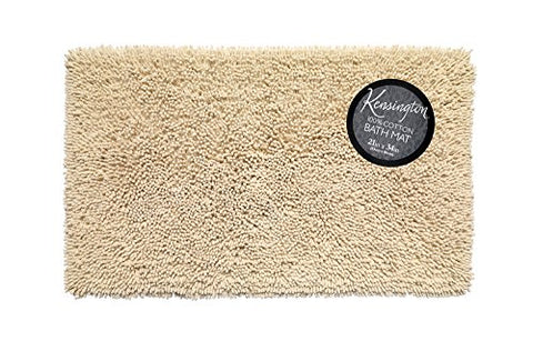 Park Avenue Deluxe Collection Park Avenue Deluxe Collection Shaggy Cotton Chenille Bath Room Rug Size 21 inch x34 inch  in Ivory