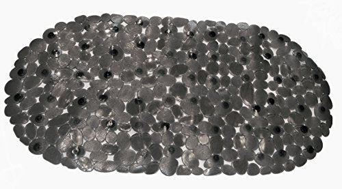 Royal Bath Anti Slip Vinyl Pebbles Bath Tub Mat (14 inch x 27 inch ) - Black