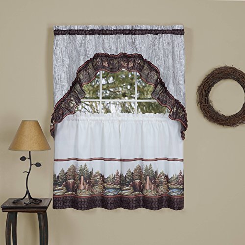 Into the Woods Kitchen Curtain Tier and Swag Set (57 inch x 36 inch )