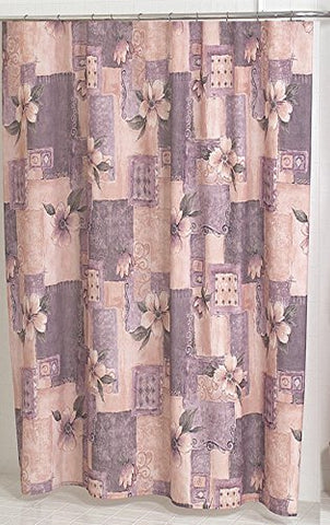 Antique Floral Wallpaper Fabric Shower Curtain Size: 70 inch  x 72 inch 