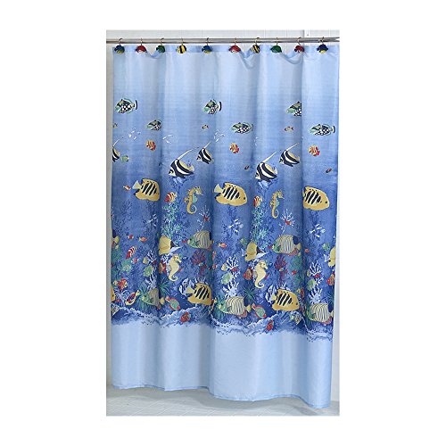Park Avenue Deluxe Collection Park Avenue Deluxe Collection inch Tropical Sea inch Fabric Shower Curtain