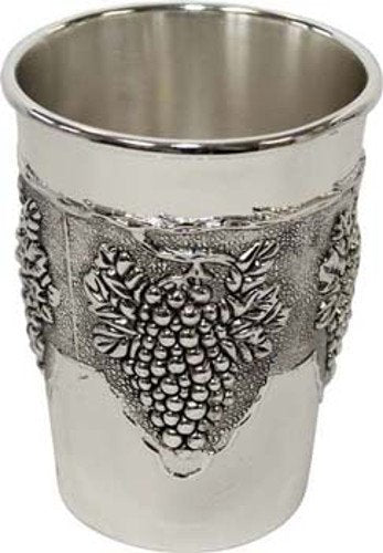 Nickel Plated Kiddush Cup W/O Plate 3 1/2 inch H