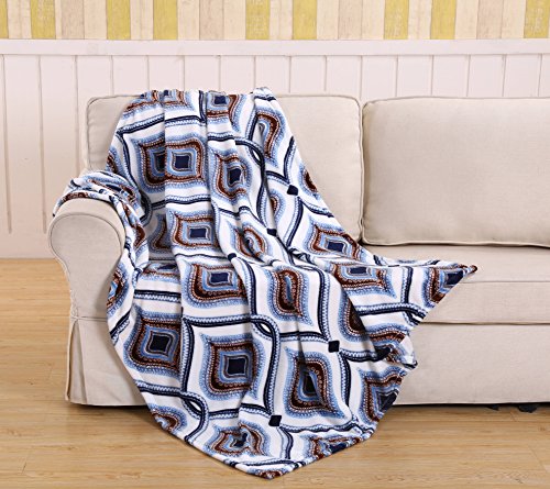 Traditional Elegance Queen Size Microplush Blanket (86 inch x 86 inch ) - Lágrimas