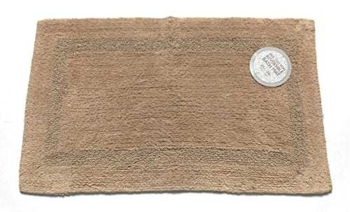 Royal Bath Collection Reversible Solid Color Large (21 inch x 34 inch ) 100% Cotton Bath Mat (Linen)