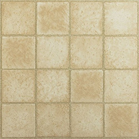 Park Avenue Collection NEXUS 16 Square Sandstone 12 Inch x 12 Inch Self Adhesive Vinyl Floor Tile #308 - 20 Tiles