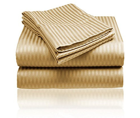 Ben&Jonah Designer Plush Queen 1800 Series Embossed Sheet Set - Gold