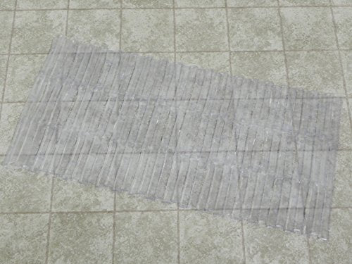 Royal Bath Non Slip Bamboo Style DEHP Free Vinyl Bath Mat (16 inch x 32 inch ) - Clear