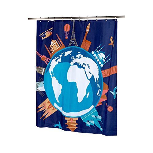 Park Avenue Deluxe Collection Park Avenue Deluxe Collection inch Our World inch Fabric Shower Curtain