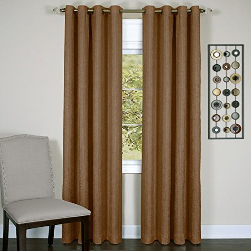 Ben&Jonah Collection Taylor - Lined Grommet Window Curtain Panel - 50x84 Cinnabar