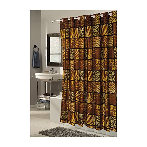Park Avenue Deluxe Collection Park Avenue Deluxe Collection Extra Wide EZ-ON? inch Wild Encounters inch Polyester Shower Curtain